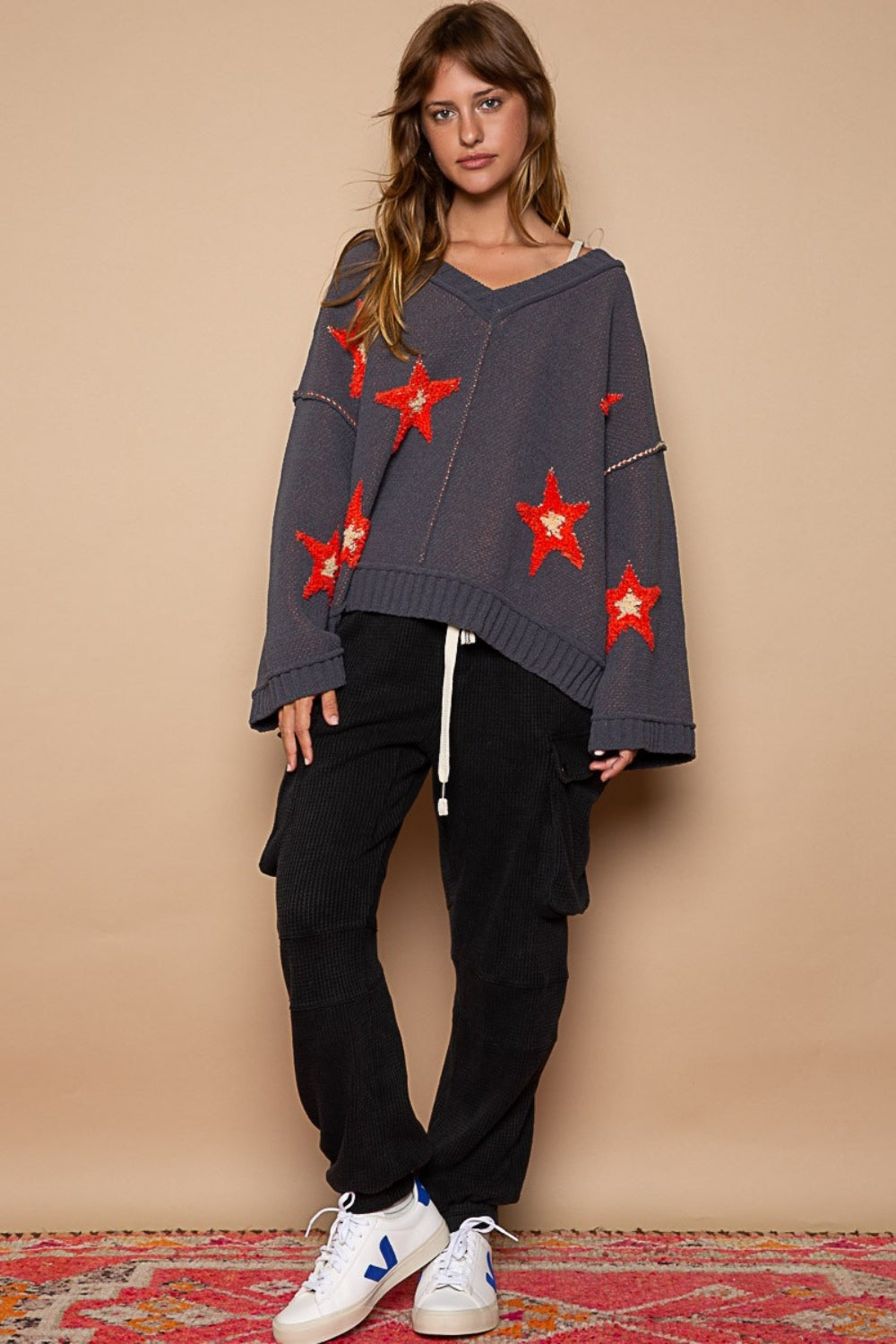 Cornelia® | Long sleeve sweater with star patch