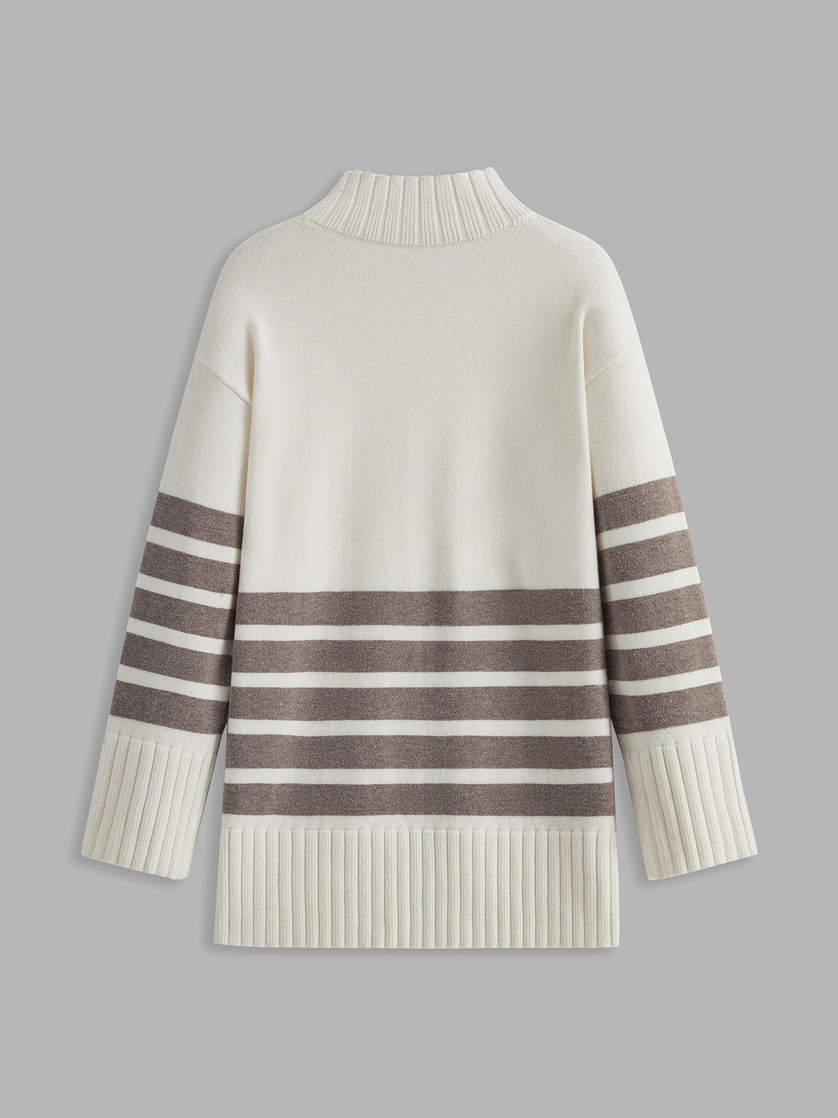 Ariadna® | Striped jumper with a humpback neckline