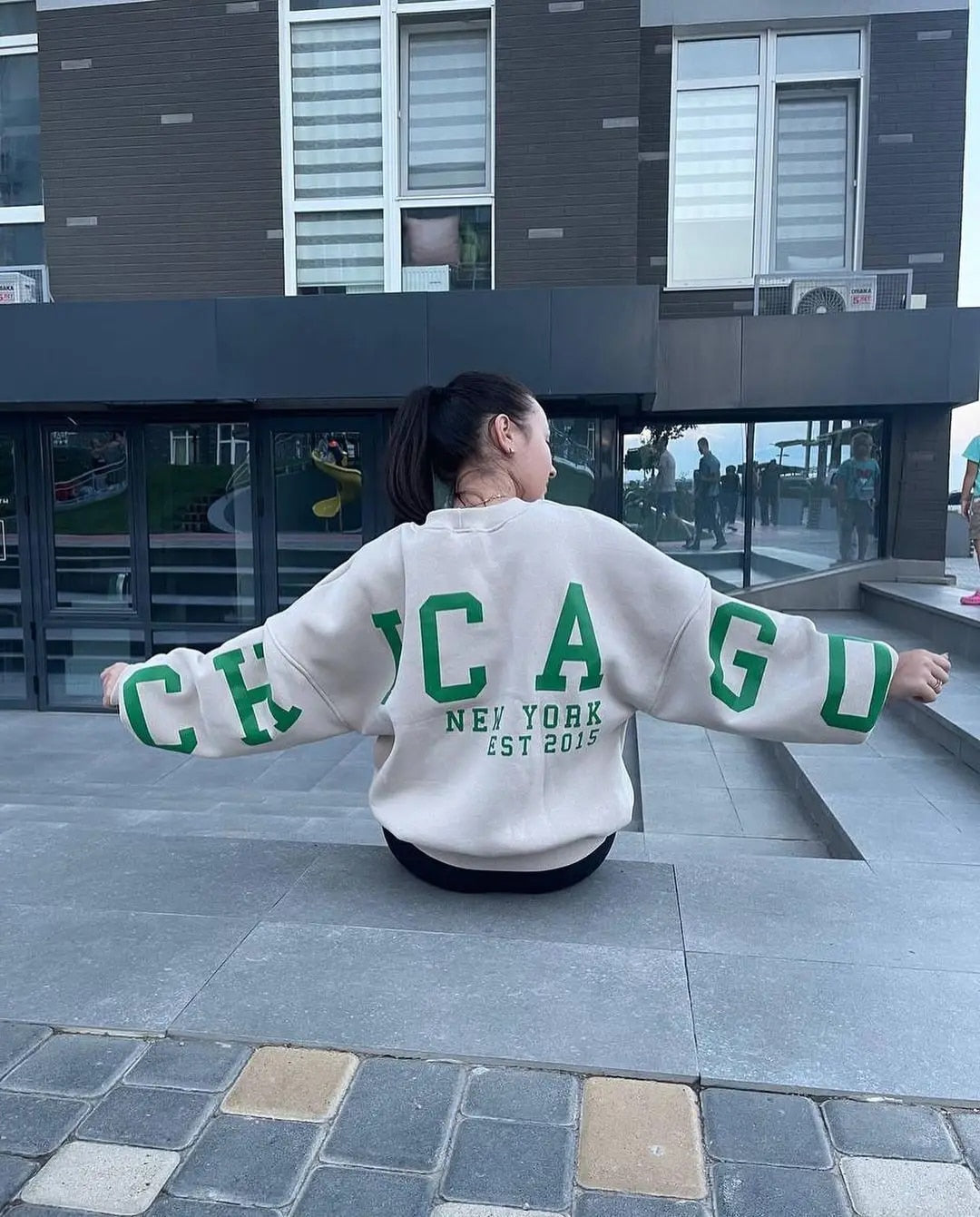 Aurora® | Casual letter print sweatshirt