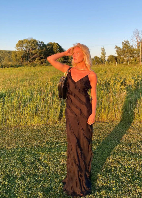 Catalina® | Elegant long dress with ruffles