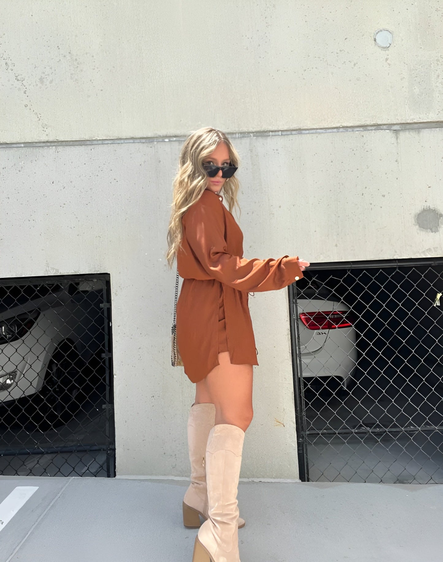 Belén® | Stylish Satin Overall Mini Dress