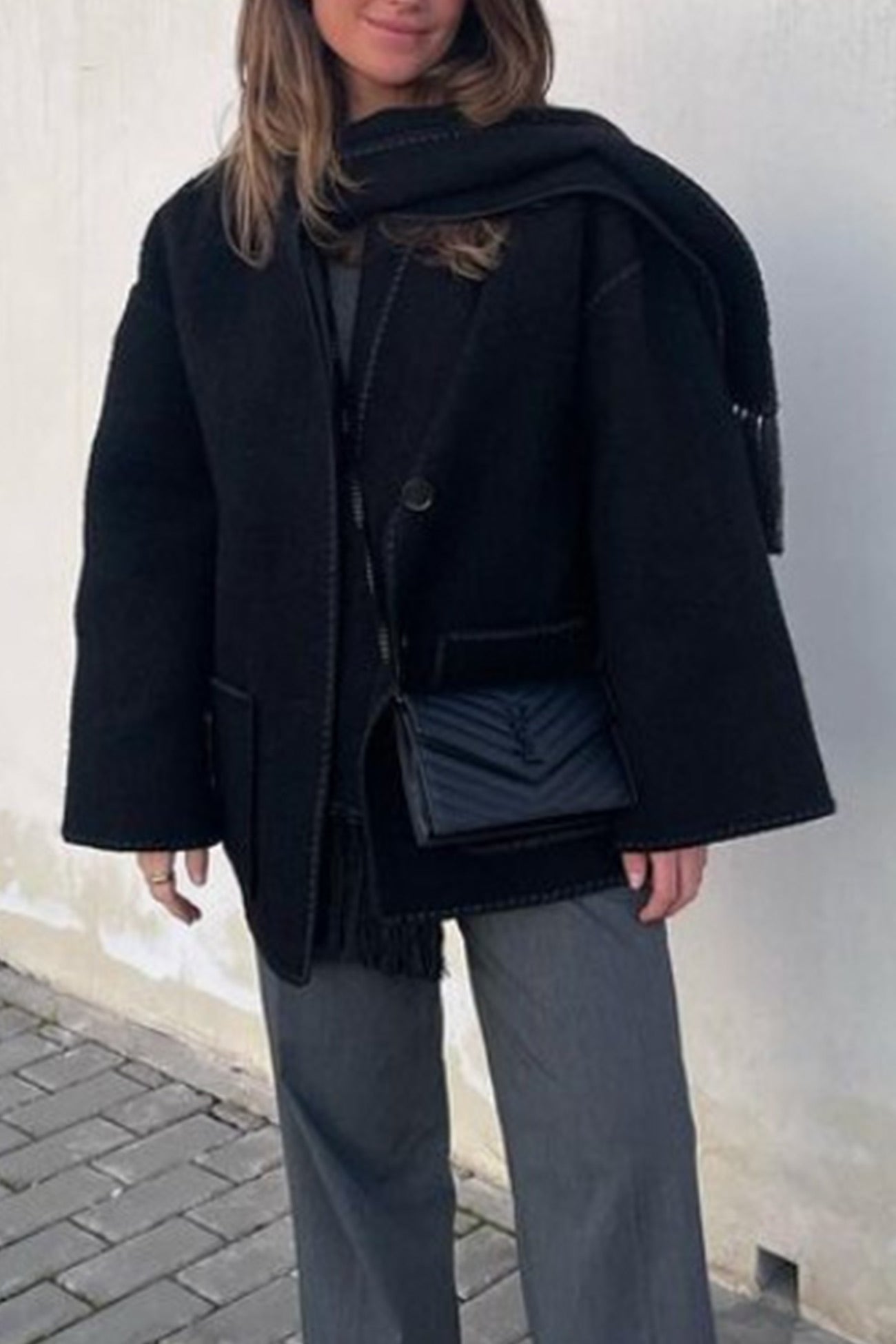 Doris® | Fringed hem with shawl coat