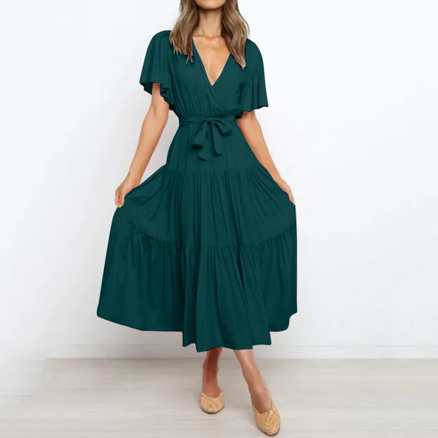 Cupaima® | Maxi Dress With A Deep V-Neck