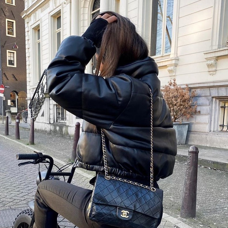 Carmen® | Short black bomber style down jacket