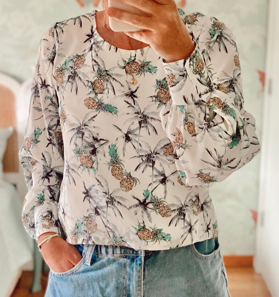 Caroline® | Blouse with pineapple