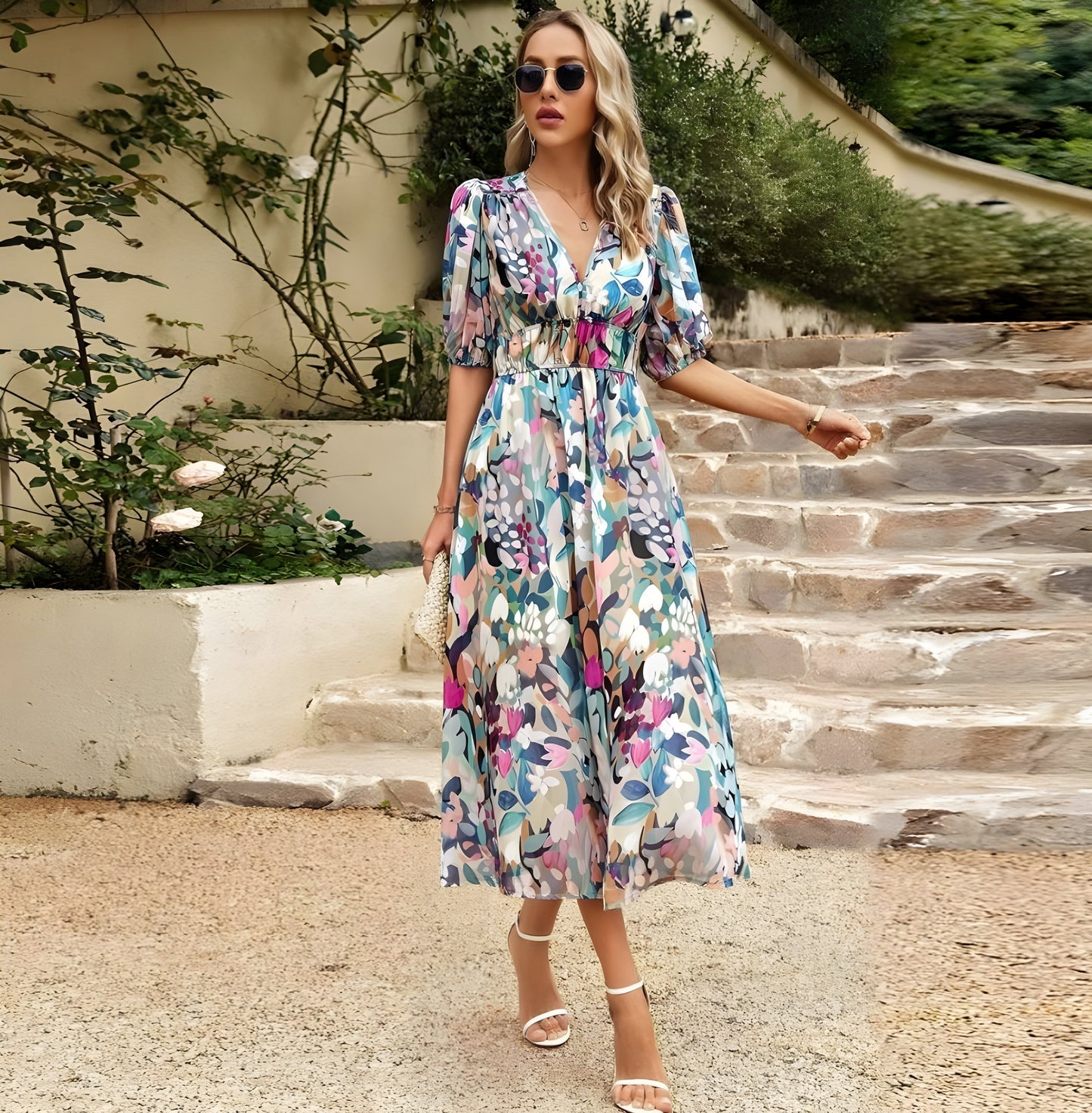 Camille® | Floral midi dress