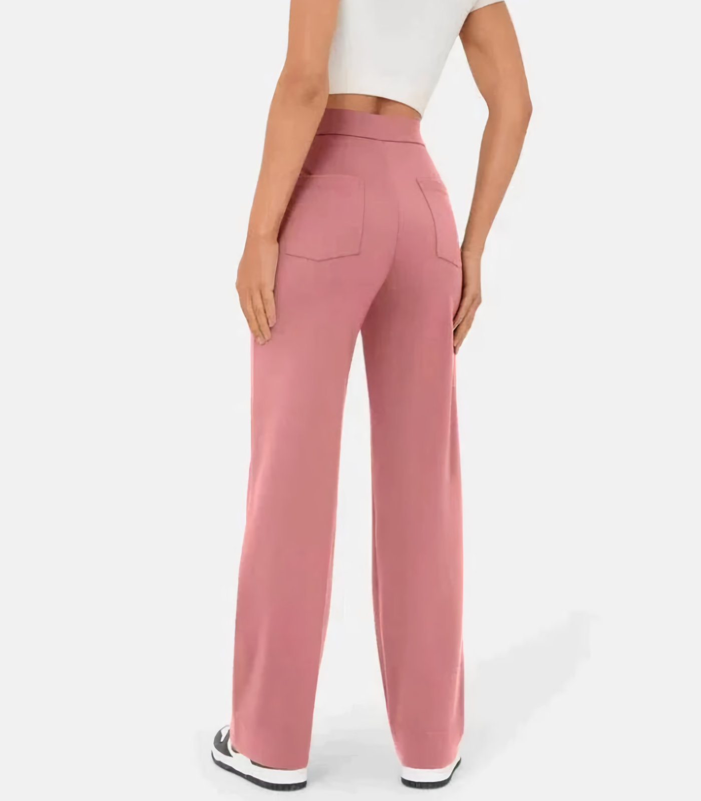 Elena® | Elasticated High Waist Trousers With Buttons
