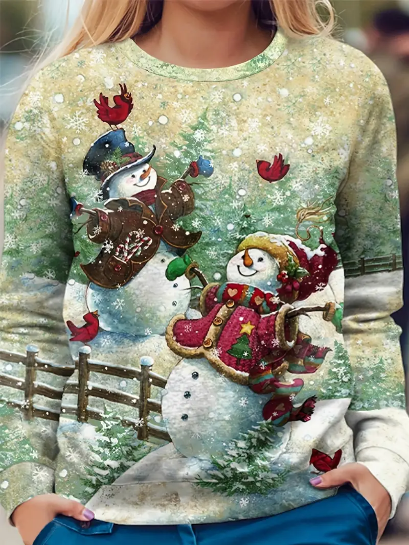 Ava® | Snowman winter Christmas sweater