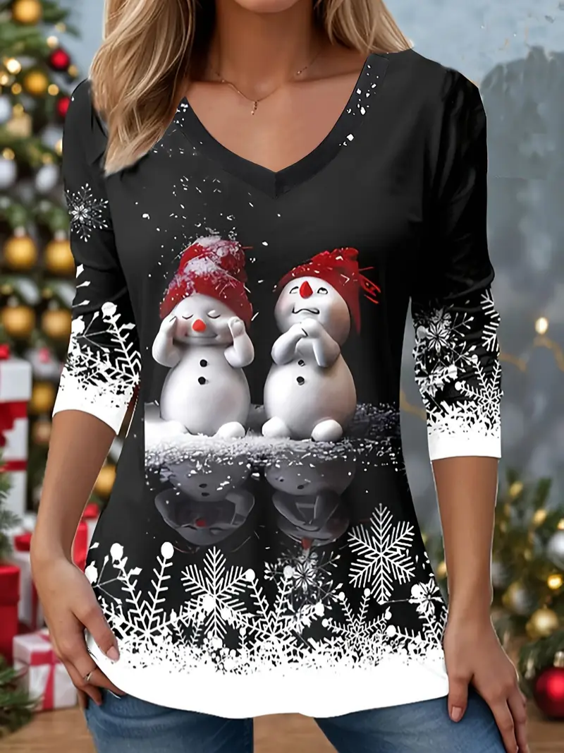 Angela® | Snowman winter Christmas sweater