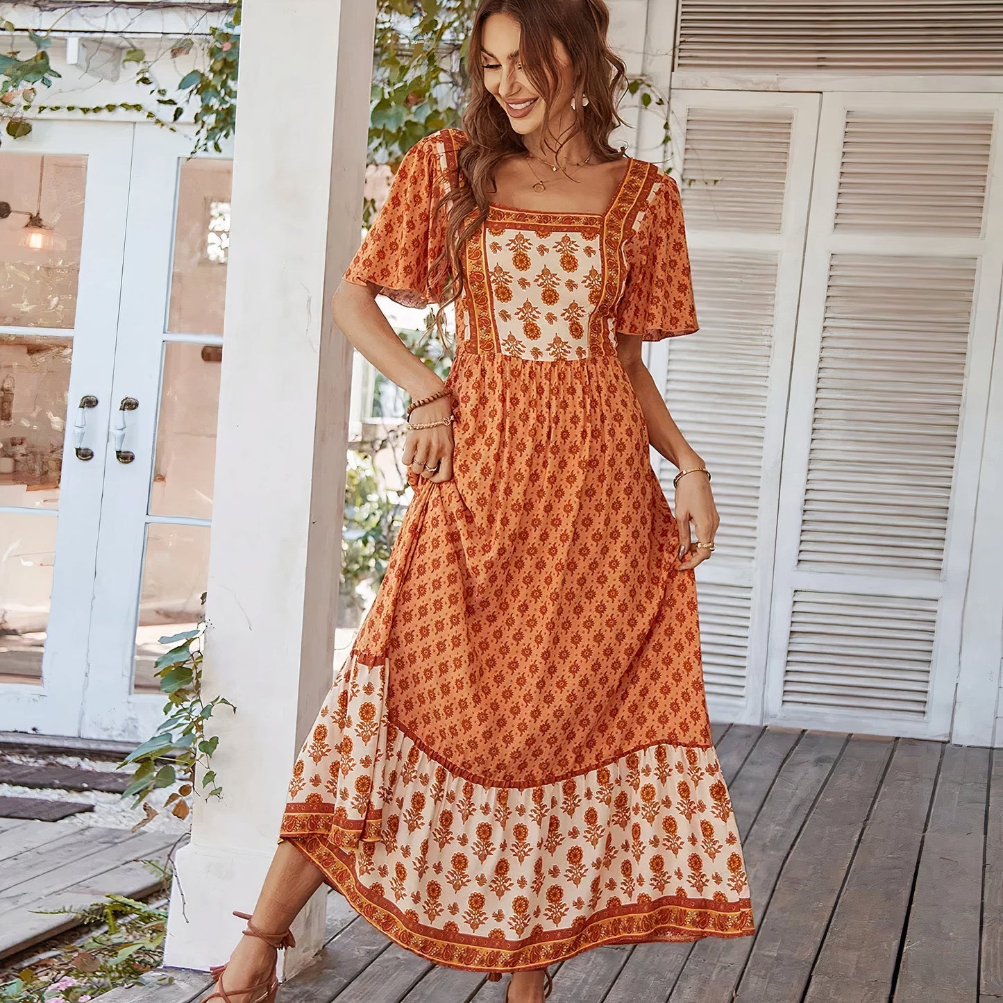 Angelines® | Elegant Vintage Floral Dress