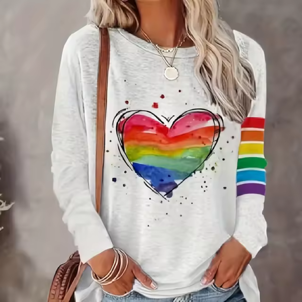 Augusta® | Casual rainbow long sleeve shirt