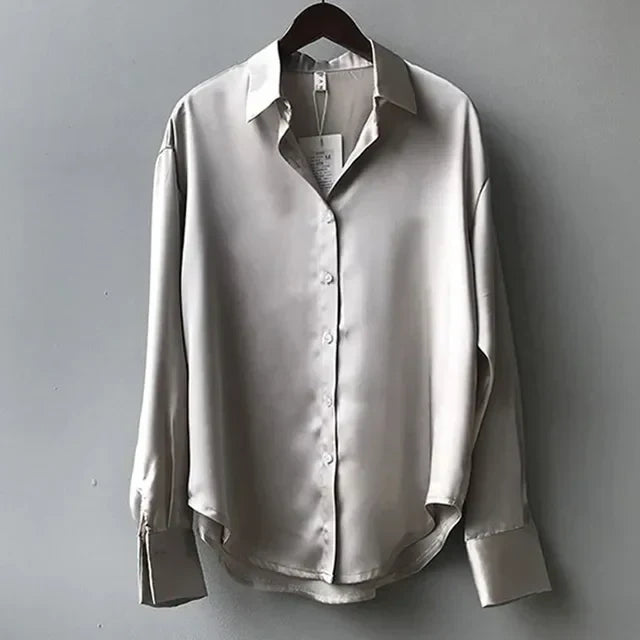 Arlette® | Casual, Loose Satin Blouse
