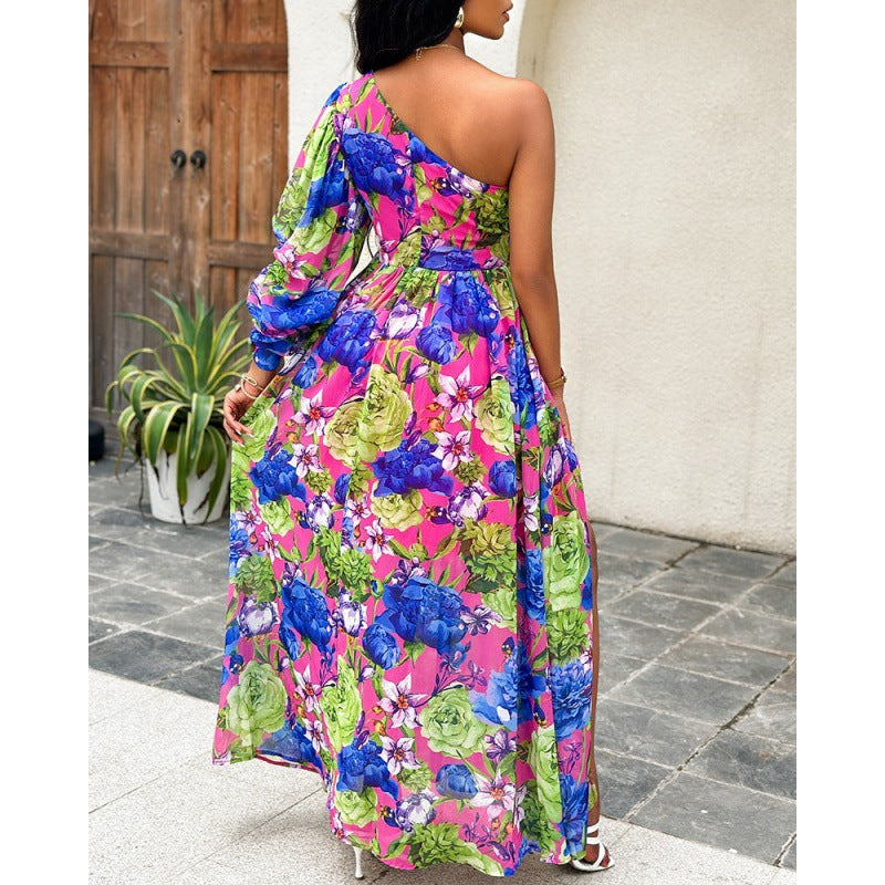 Dulce® | Women'S Floral One-Shoulder Maxi Dress