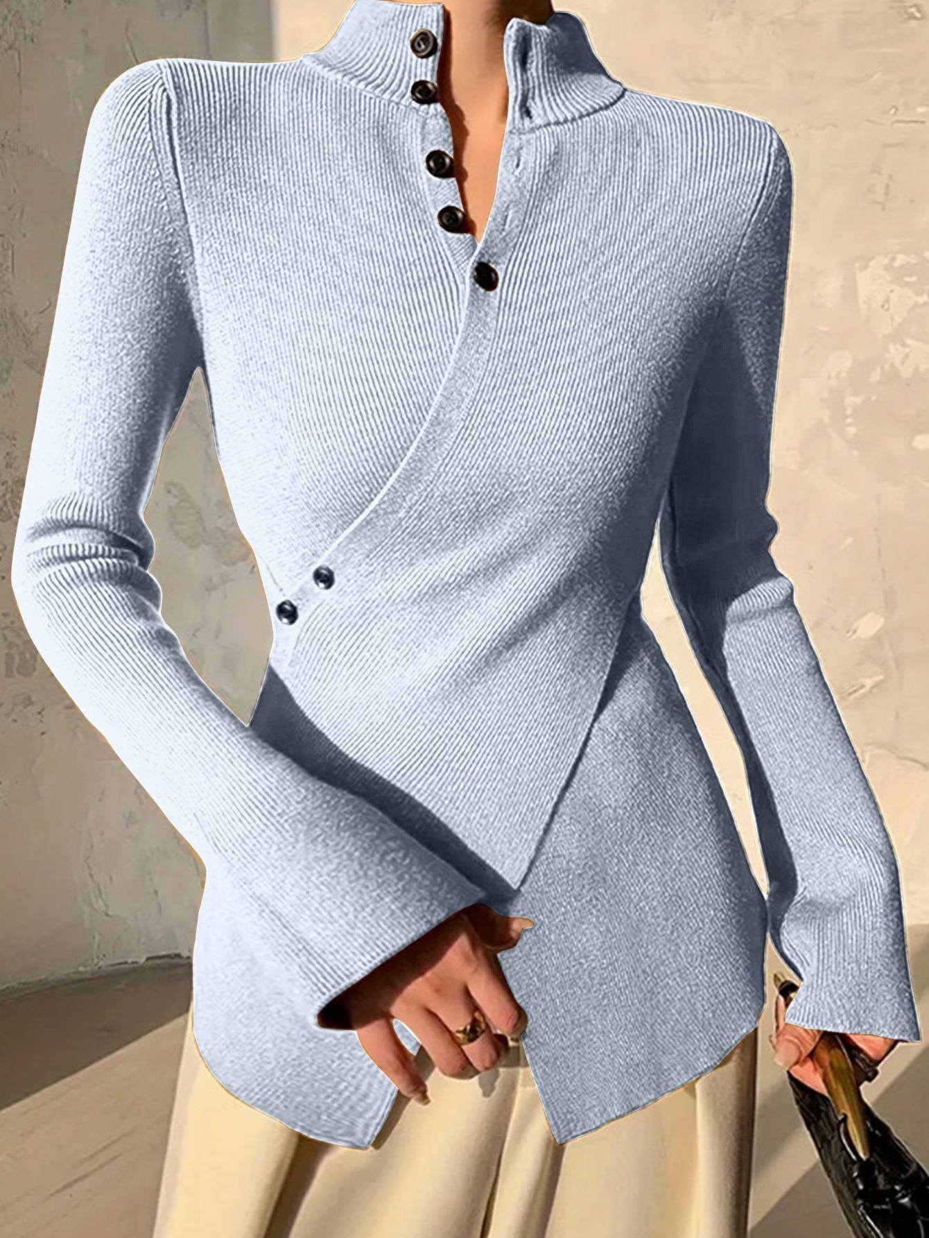 Maya | Women's Mock Neck Wrap Sweater