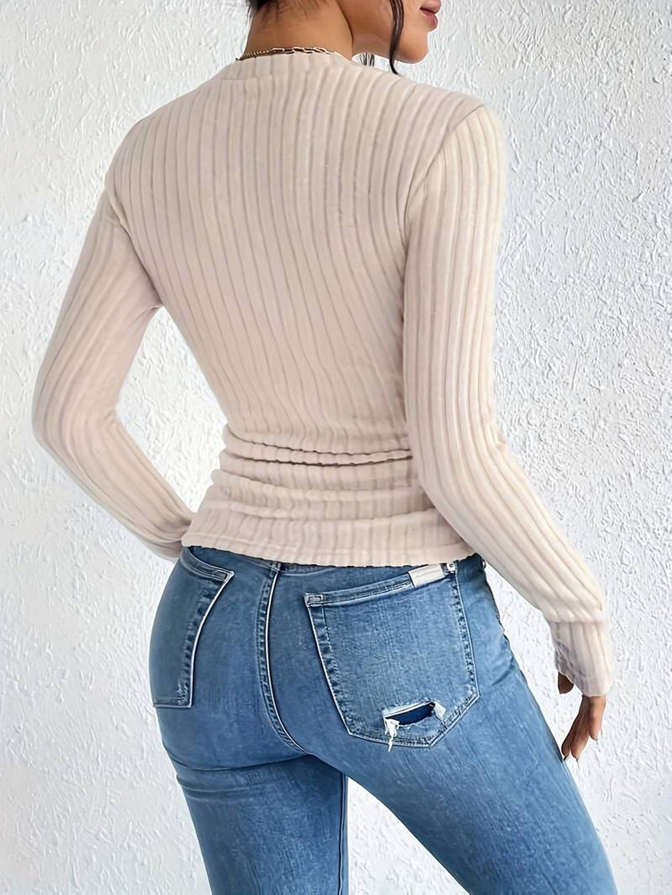 Claudia® | Slim-fit rib-knit sweater
