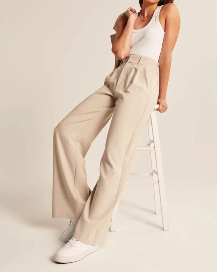 Ana® | Waffle Fabric Wide Leg Trousers