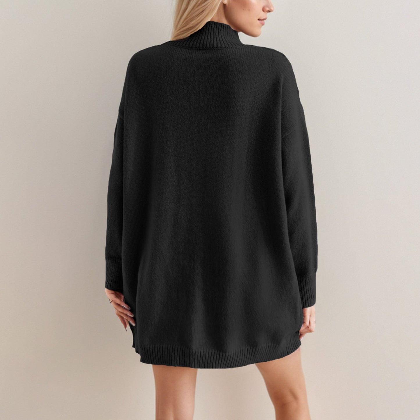 Concepcion® | Women's dress with a loose stand-up collar