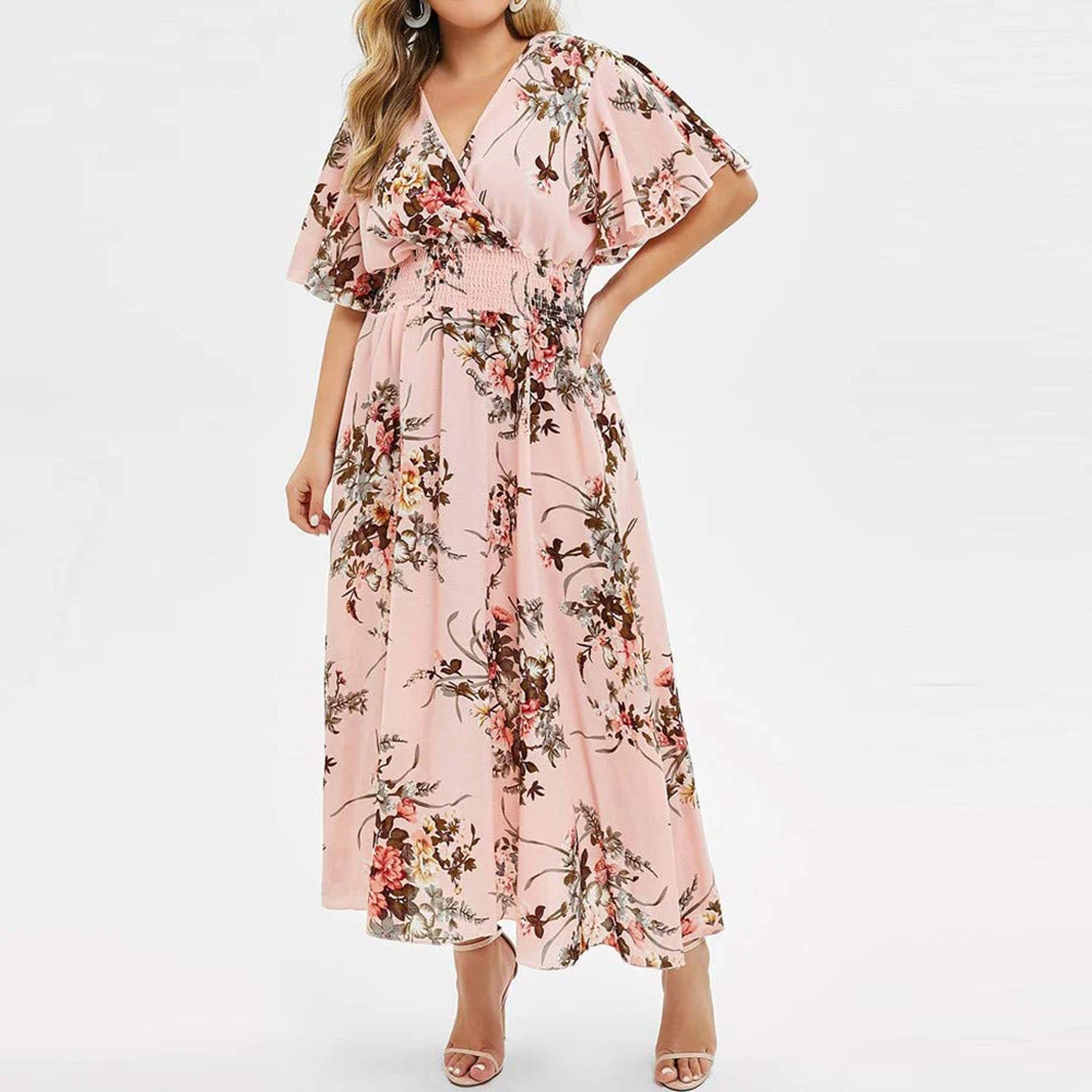 Criselda® | Long Dress For Women Made Of Floral Chiffon