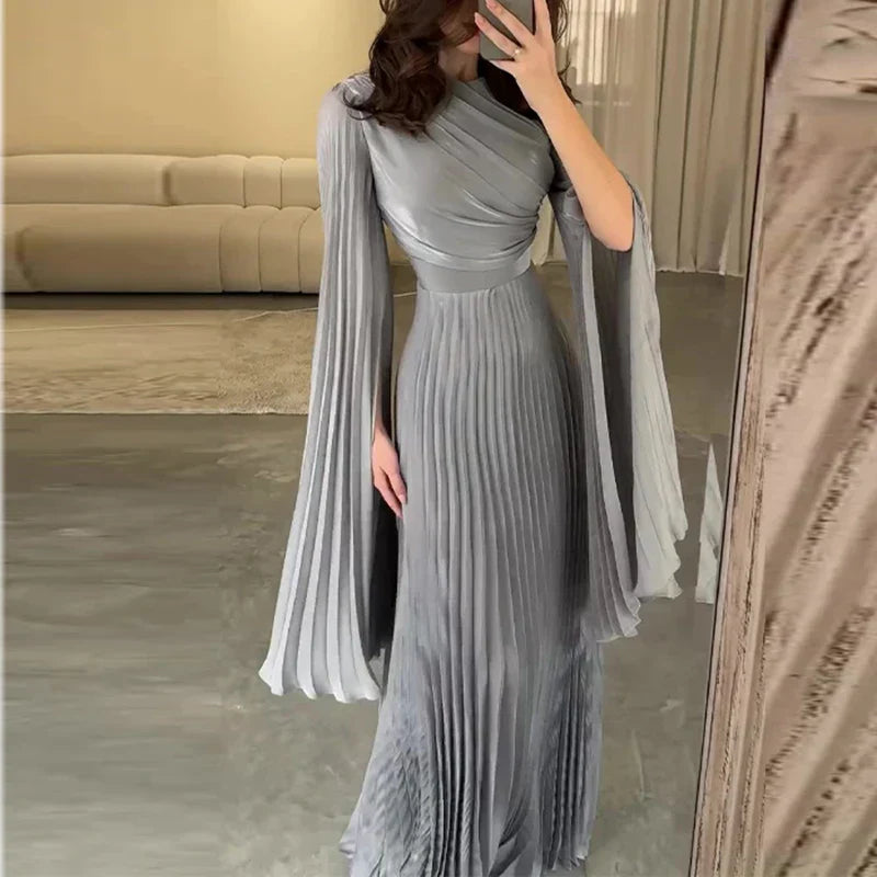 Cassandra® | Elegant long pleated dress for women