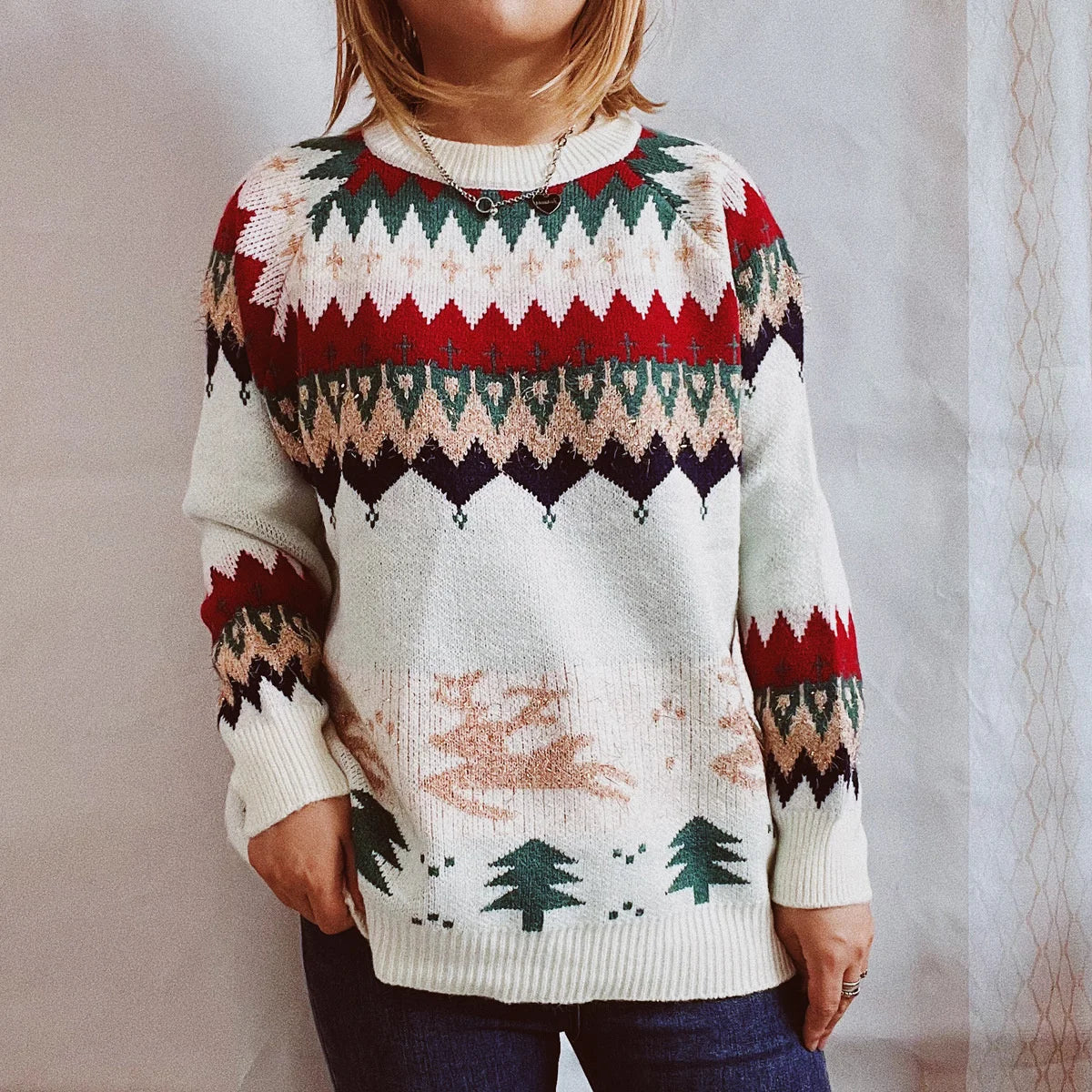 Barbara® | Pilar Christmas sweater with raglan sleeves for women