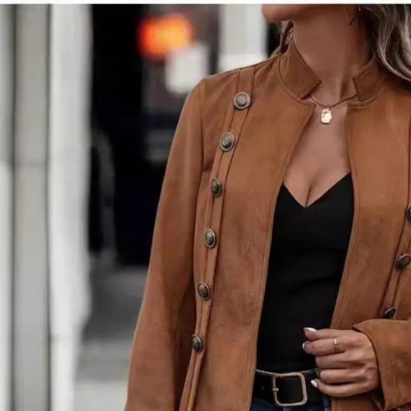 Eira® | Winter coat for women with high collar and buttons