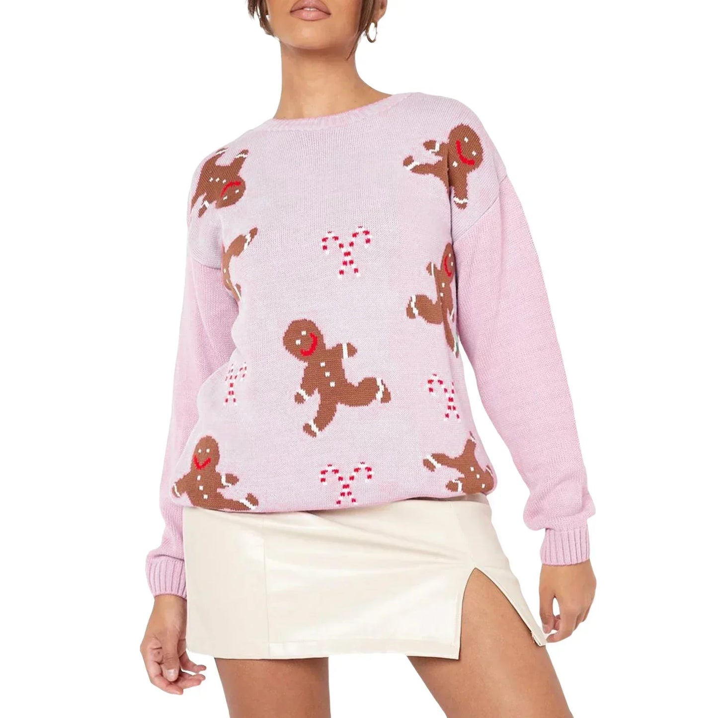 Eliana® | Loose-fitting women's sweater with a gingerbread pattern