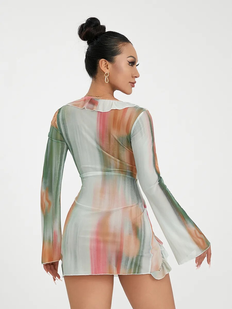 Celeste® | Mini dress with long sleeves for women