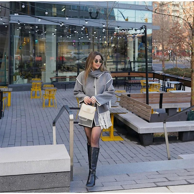 Cecilia® | Stylish, comfortable coat with a zigzag shawl collar