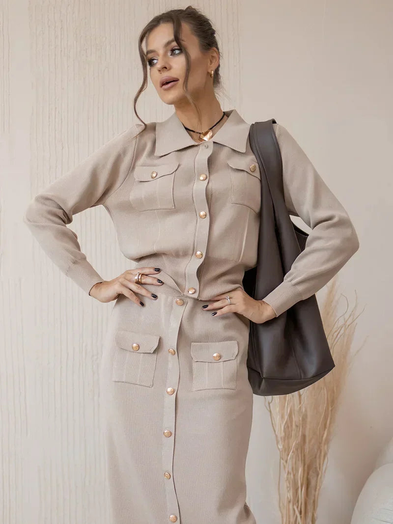 Aranza® | Elegant knitted blazer skirt