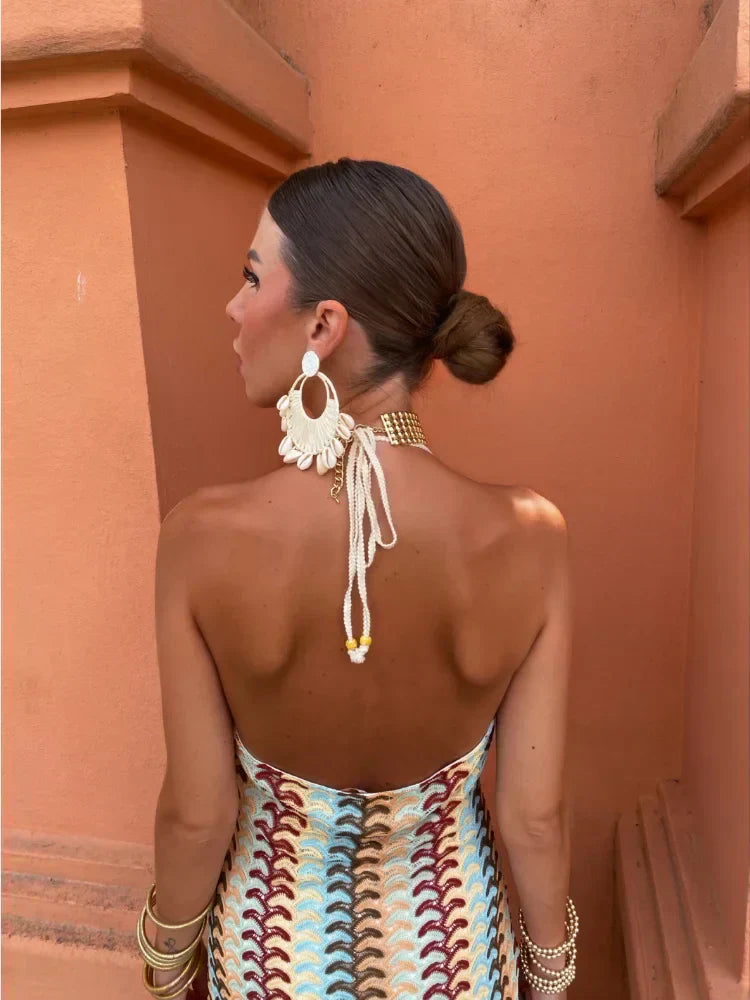 Camila® | Backless V-neck dress