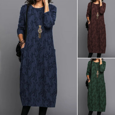 Deva® | Printed Long Sleeve Dress
