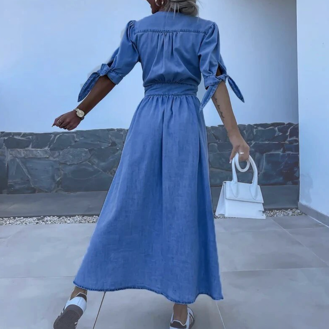 Ariana® | Elegant long denim dress