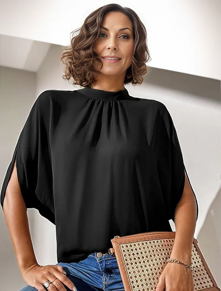 Belén® | Black Timeless Short Sleeve Top