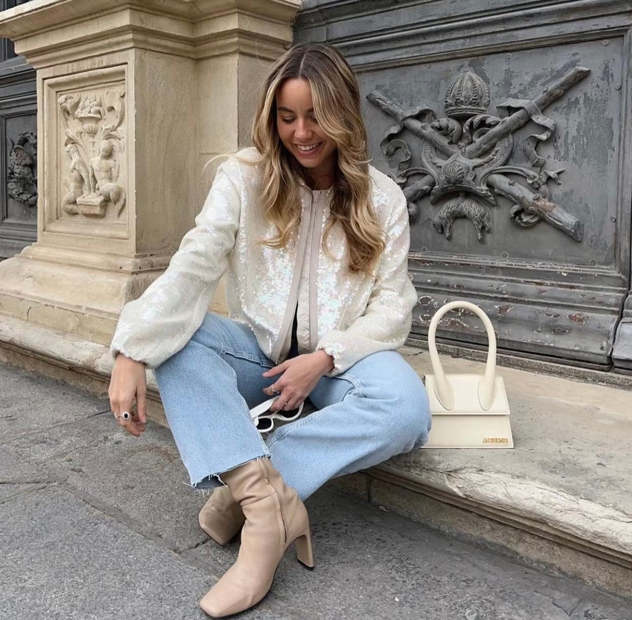 Anita® | Glitter bomber jacket