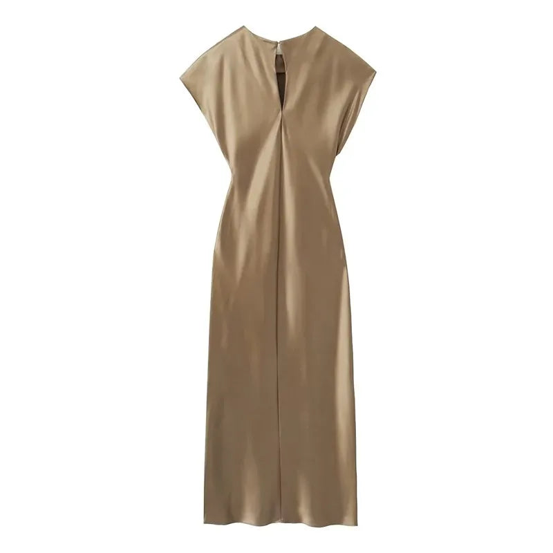 Daniela® | Elegantes Satin Midi Dresses