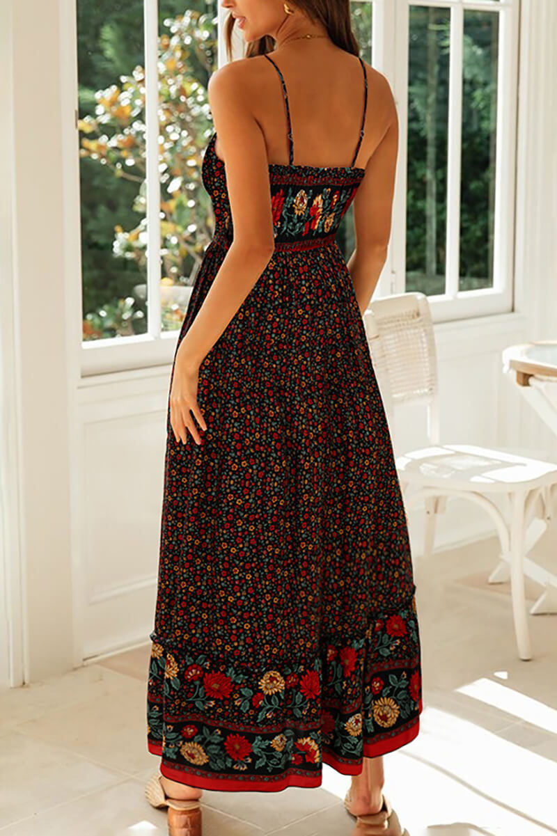 Cristina® | Long dress with V-neck and straps Adana