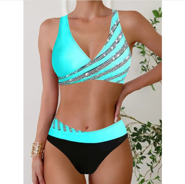 Agustina® | Halterneck set with printed swimsuit
