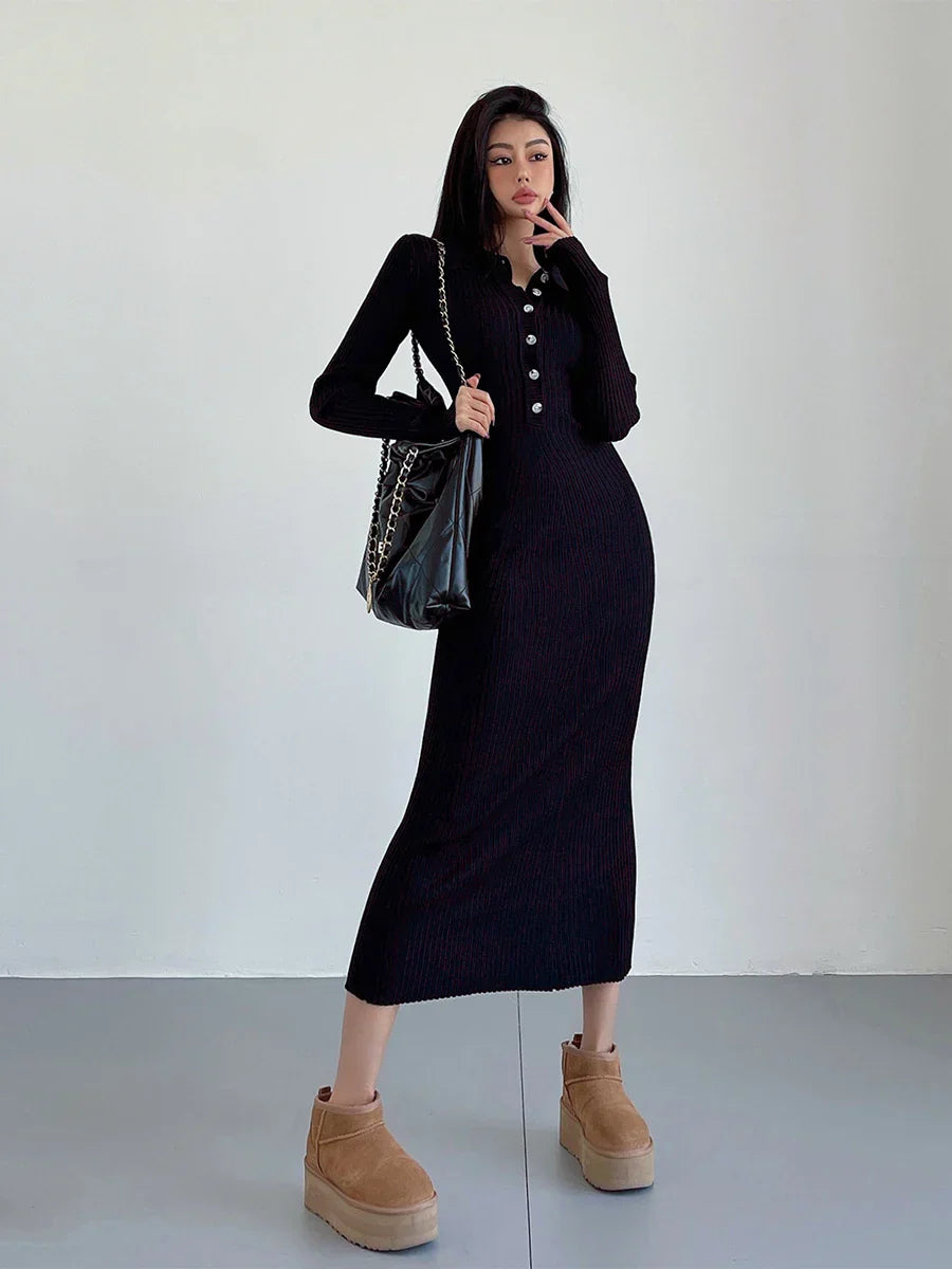 Ava® | Long, slim maxi dress