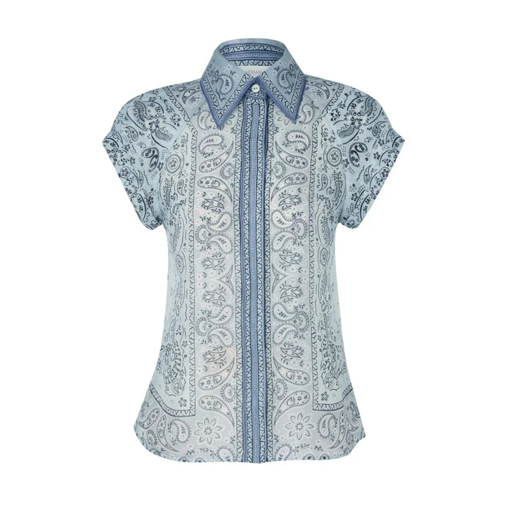 Angela® | Impera printed blouse and falda set