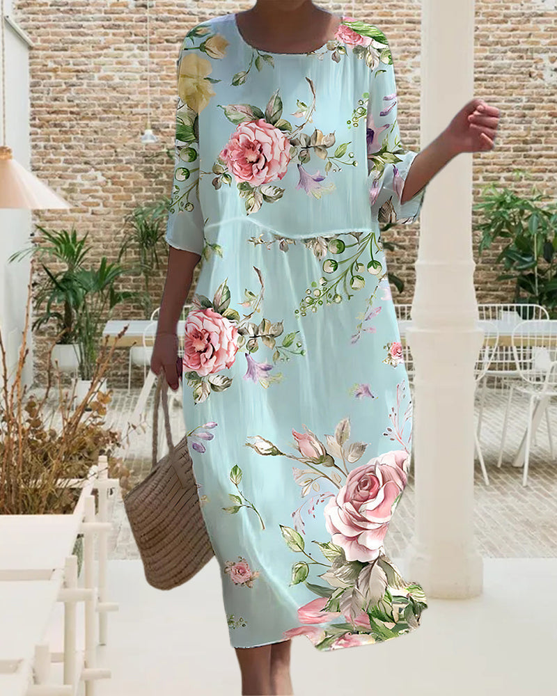 Barbara® | Elegant floral dress for the stomach