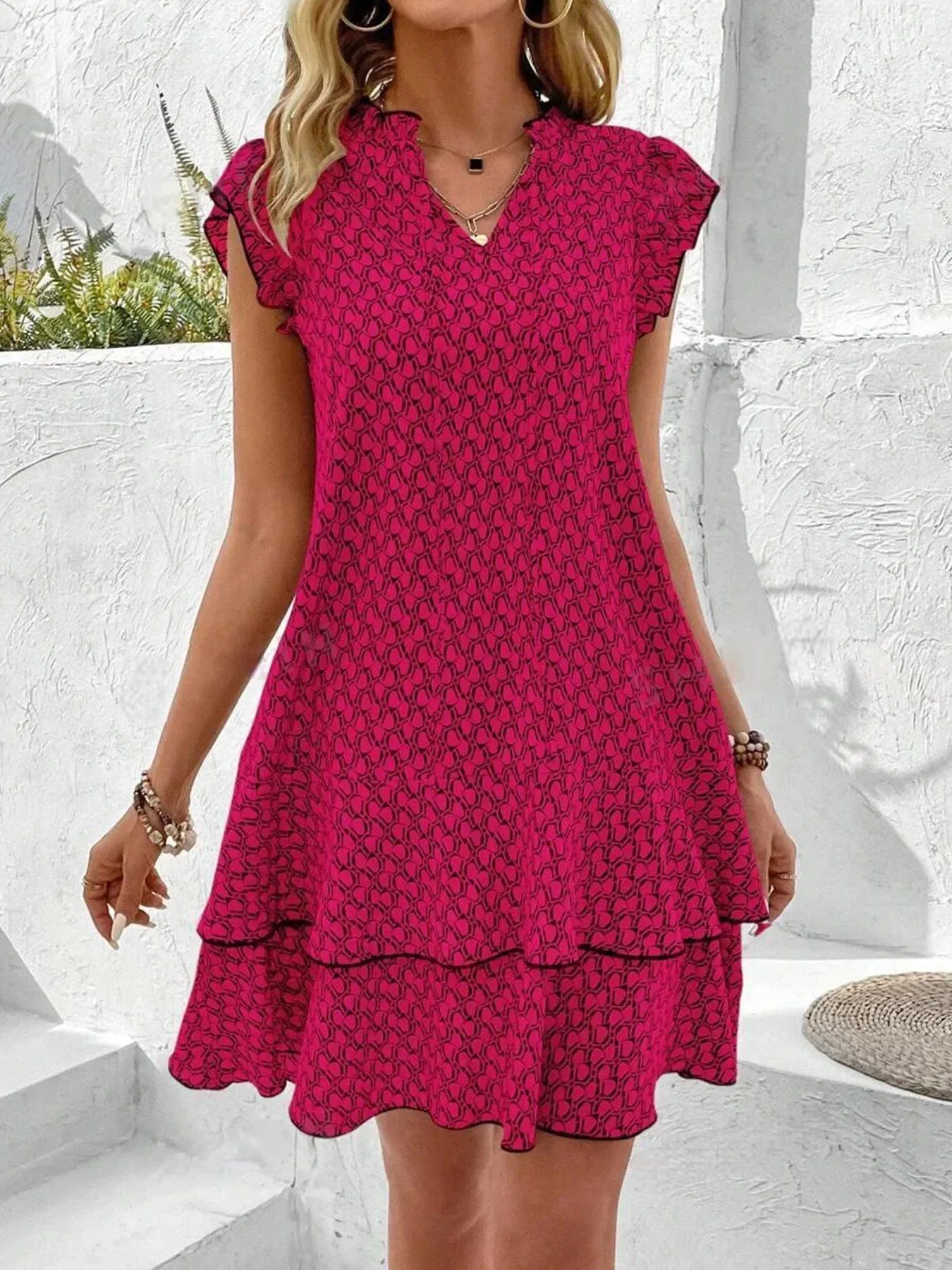Anastasia® | Elegant Women'S Dress With Ruffles And Tie Collar
