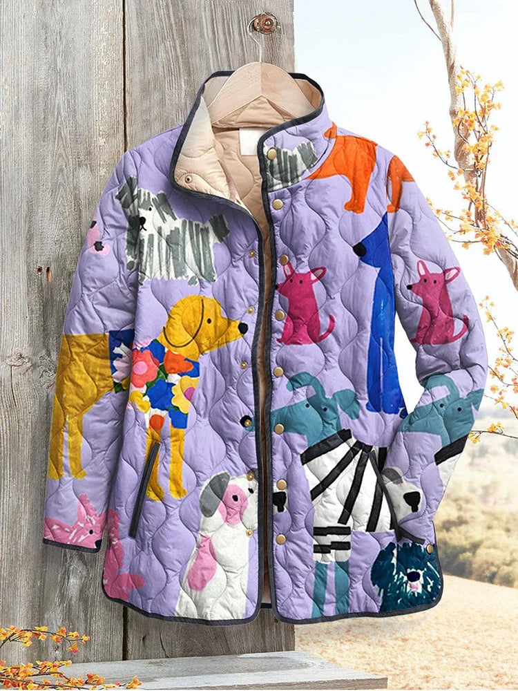 Catalina | Women's jacket with dog pattern in casual style