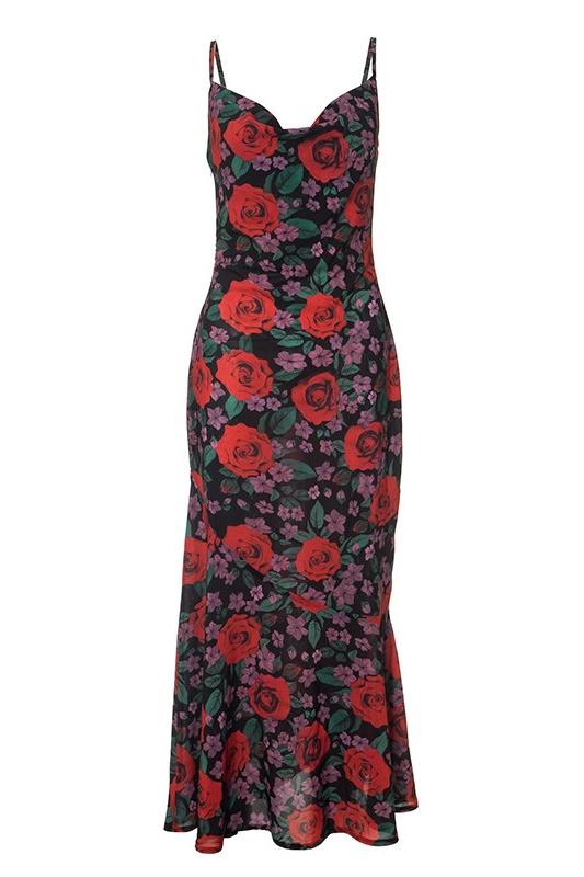 Denise® | Maxi slip dress with floral pattern