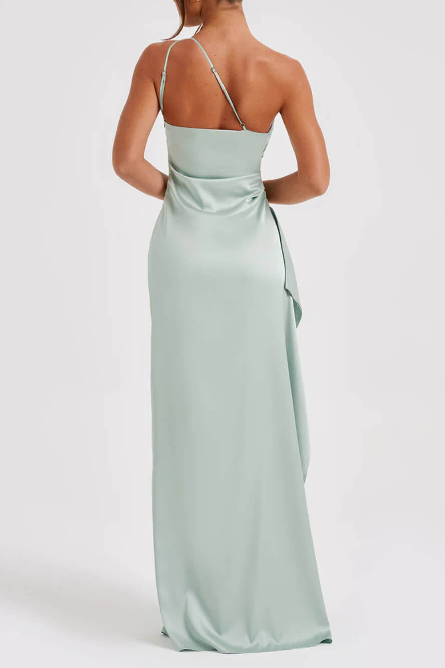 Ariana® | Satin Maxi Dress With Slit