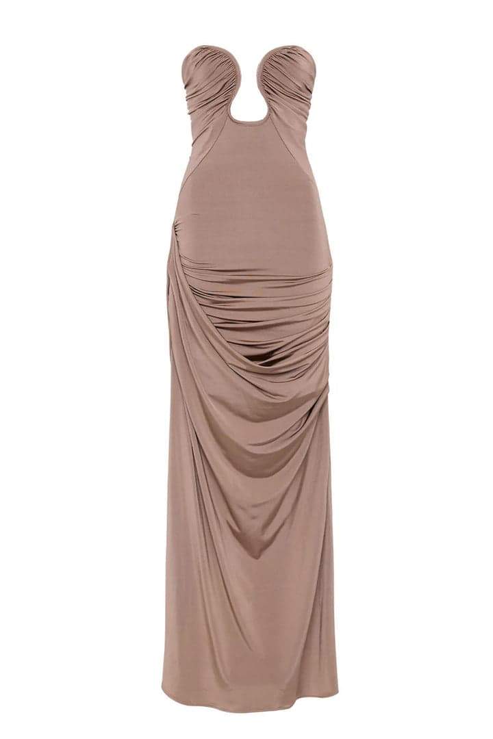 Cecilia® | Ruffled V-Neck Maxi Dress