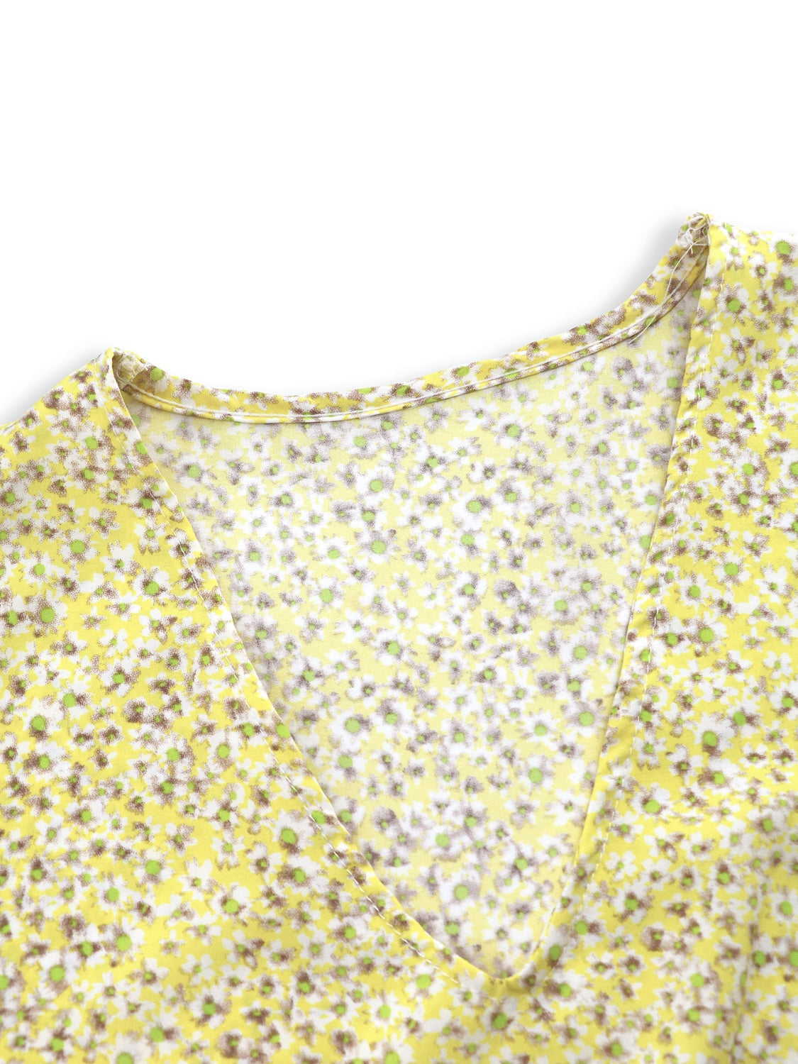 Aranza® | Floral midi dress with a V-neck and long sleeves