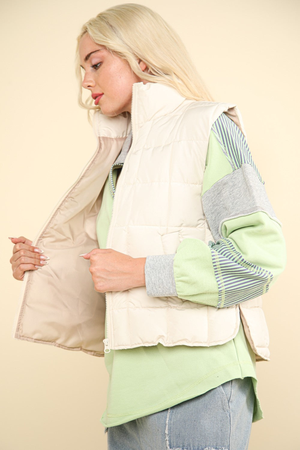 Annelies® | Padded, warm vest with zip