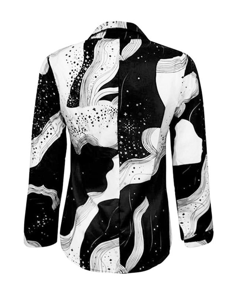 Bucello® | Black White Blouse
