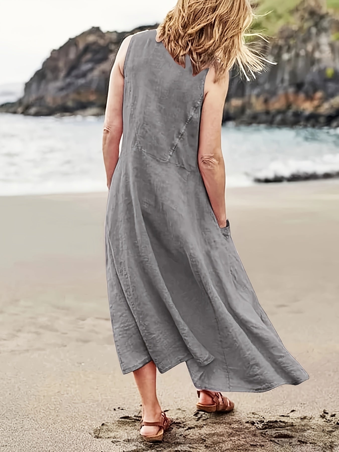 Amayrani® | Vintage Tank Dress With Pockets