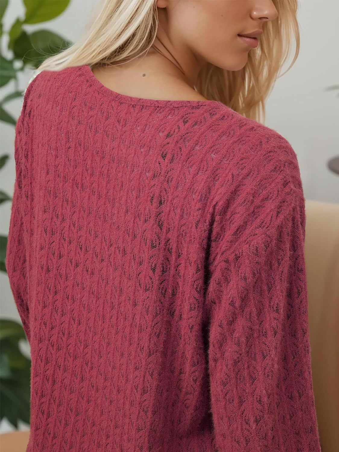 Aurora® | Long sleeve top with crisscross necklines